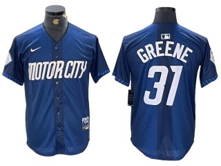 Detroit Tigers #31 Riley Greene Navy 2024 City Connect Limited Jersey