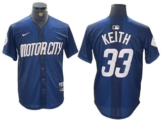 Detroit Tigers #33 Colt Keith Navy 2024 City Connect Limited Jersey