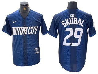 Detroit Tigers #29 Tarik Skubal Navy 2024 City Connect Limited Jersey