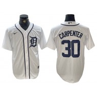 Detroit Tigers #30 Kerry Carpenter White Cool Base Jersey