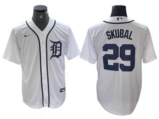 Detroit Tigers #29 Tarik Skubal White Cool Base Jersey