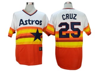 Houston Astros #25 Jose Cruz Orange Cooperstown Collection Throwback Jersey