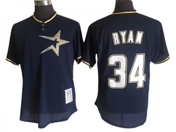 Houston Astros #34 Nolan Ryan White Throwback Jersey