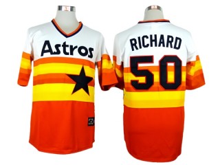 Houston Astros #50 J.R. Richard Orange Cooperstown Collection Throwback Jersey