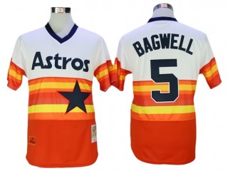 Houston Astros #5 Jeff Bagwell Orange Cooperstown Throwback Jersey