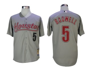 Houston Astros #5 Jeff Bagwell Gray Cooperstown Collection Jersey