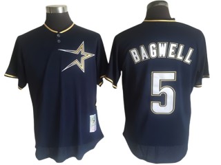 Houston Astros #5 Jeff Bagwell Navy Cooperstown Mesh Batting Practice Jersey