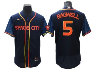 Houston Astros #5 Jeff Bagwell Navy 2022 City Connect Flex Base Jersey