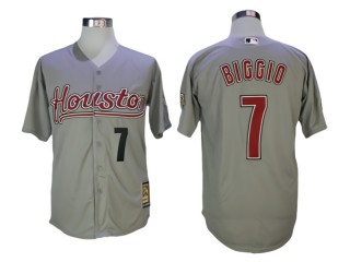 Houston Astros #7 Craig Biggio Gray Cooperstown Collection Jersey