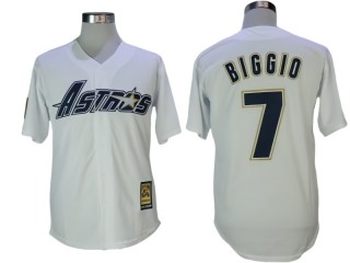 Houston Astros #7 Craig Biggio White Cooperstown Collection Cool Base Jersey