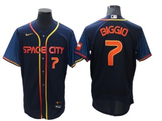 Houston Astros #7 Craig Biggio Navy 2022 City Connect Flex Base Jersey