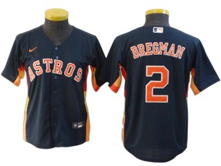 Youth Houston Astros #2 Alex Bregman Cool Base Jersey - Navy/White