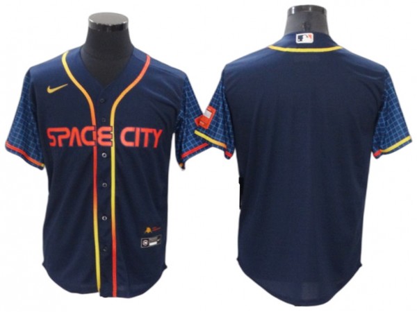 Houston Astros Blank Navy 2022 City Connect Cool Base Jersey