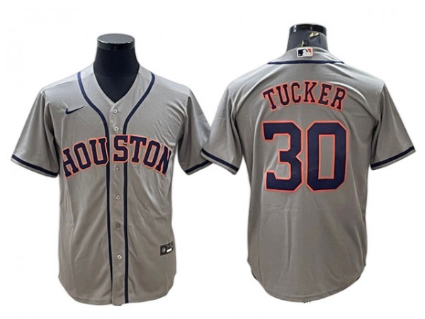 Houston Astros #30 Kyle Tucker Gray Road Cool Base Jersey