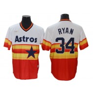 Houston Astros #34 Nolan Ryan Orange Cooperstown Collection Jersey