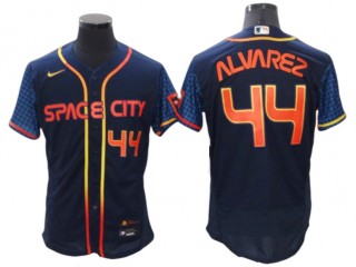 Houston Astros #44 Yordan Alvarez Navy 2022 City Connect Flex Base Jersey