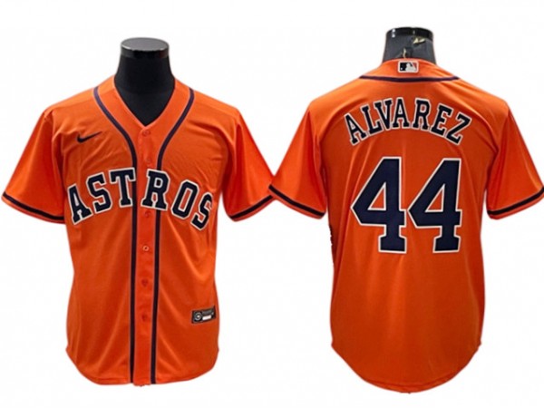 Houston Astros #44 Yordan Alvarez Orange Alternate Cool Base Jersey