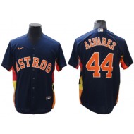 Houston Astros #44 Yordan Alvarez Navy Alternate Cool Base Jersey