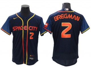 Houston Astros #2 Alex Bregman Navy 2022 City Connect Flex Base Jersey