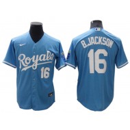 Kansas City Royals #16 Bo Jackson Light Blue Cool Base Jersey