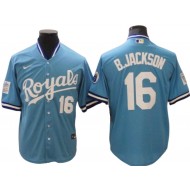 Kansas City Royals #16 Bo Jackson Light Blue Flex Base Player Jersey