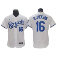 Kansas City Royals #16 Bo Jackson White Home Flex Base Jersey