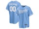 Custom Kansas City Royals Cool Base Jersey - White/Light Blue 