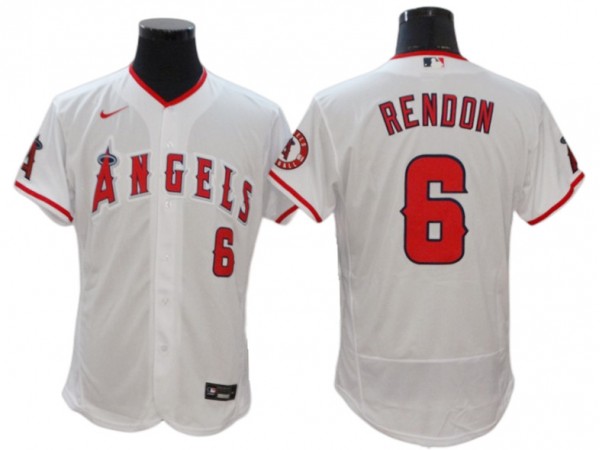 Los Angeles Angels #6 Anthony Rendon White Home Flex Base Jersey