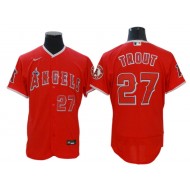 Los Angeles Angels #27 Mike Trout Red Alternate Flex Base Jersey