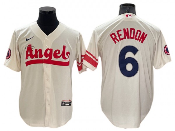 Los Angeles Angels #6 Anthony Rendon City Connect Cool Base Jersey