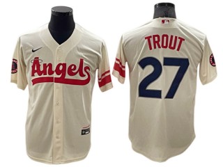 Los Angeles Angels #27 Mike Trout City Connect Cool Base Jersey