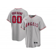 Custom Los Angeles Angels Cool Base Jersey - Red/White/Gray 