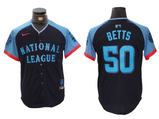 National League #50 Mookie Betts 2024 MLB All-Star Game Limited Jersey - Navy