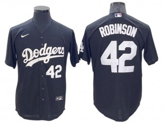 Los Angeles Dodgers #42 Jackie Robinson Black Turn Back The Clock Jersey