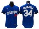 Los Angeles Dodgers #34 Fernando Valenzuela City Connect Flex Base Jersey - Royal/White