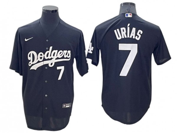 Los Angeles Dodgers #7 Julio Urias Black Turn Back The Clock Jersey