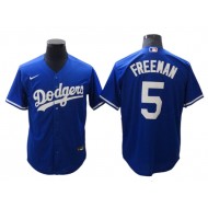 Los Angeles Dodgers #5 Freddie Freeman Royal Alternate Cool Base Jersey