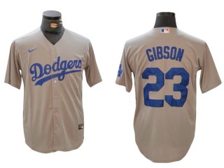 Los Angeles Dodgers #23 Kirk Gibson Gray Alternate Cool Base Jersey