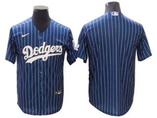 Los Angeles Dodgers Blank Blue Pinstripe Cool Base Team Jersey