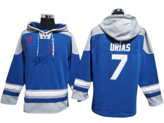 Los Angeles Dodgers #7 Julio Urias Blue Pullover Hoodie