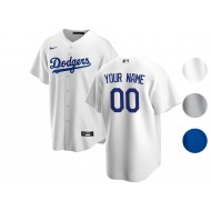 Custom Los Angeles Dodgers Cool Base Jersey - Royal/White/Gray 