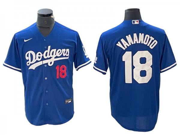 Los Angeles Dodgers #18 Yoshinobu Yamamoto Royal Limited Jersey