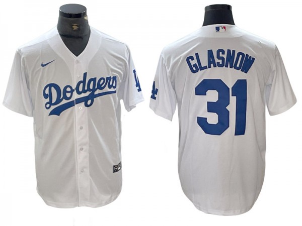 Los Angeles Dodgers #31 Tyler Glasnow White Cool Base Jersey