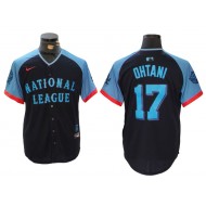 National League #17 Shohei Ohtani 2024 MLB All-Star Game Limited Jersey - Navy