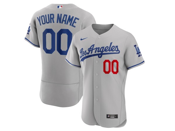 Custom Los Angeles Dodgers Flex Base Jersey - Royal/Gray/White