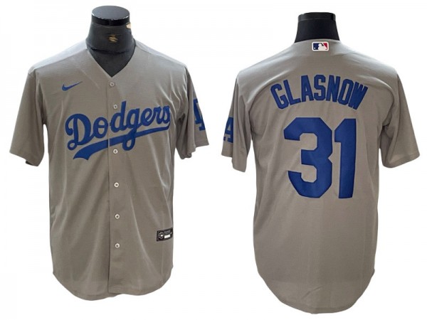 Los Angeles Dodgers #31 Tyler Glasnow Gray Alternate Cool Base Jersey