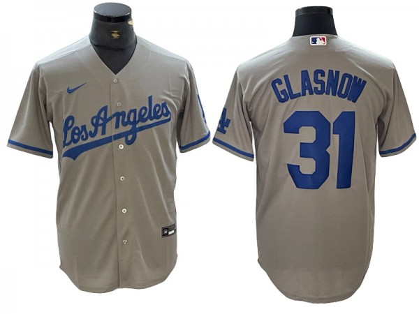 Los Angeles Dodgers #31 Tyler Glasnow Gray Cool Base Jersey