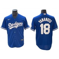 Los Angeles Dodgers #18 Yoshinobu Yamamoto Royal Cool Base Jersey