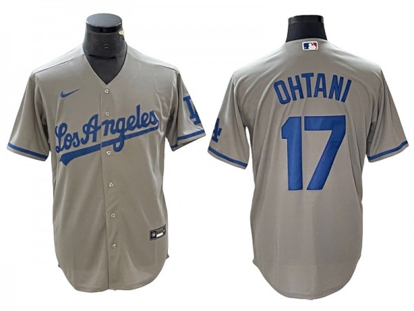 Los Angeles Dodgers #17 Shohei Ohtani Gray Cool Base Jersey	