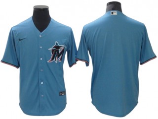 Miami Marlins Blank Light Blue Alternate Cool Base Jersey